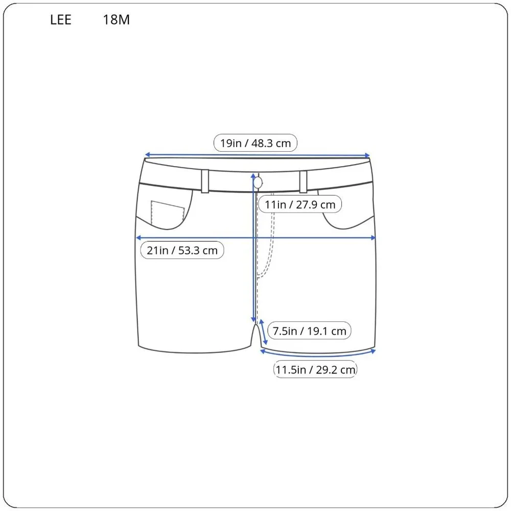 Lee Riders Womens Shorts 18M Gray White Stripe Zip Fly Cotton Blend STR96E